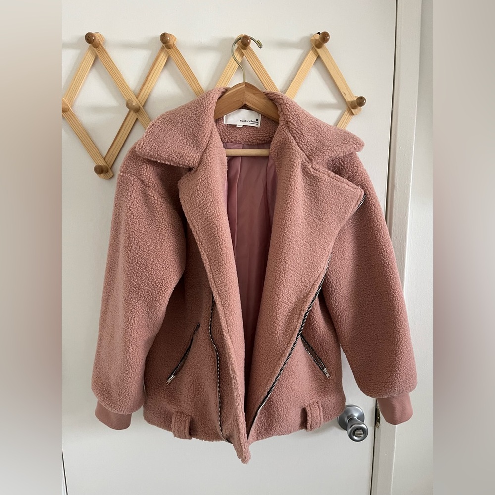 Dusty Pink Sherpa Jacket
